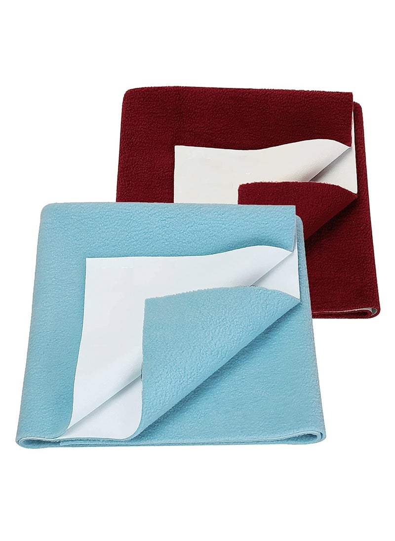 ATOOTFUSION Waterproof Quick Dry Sheet for Baby Baby Bed Protector Washable Mattress Protector Small 70 x 50cm Small 70cm x 50cm Sea Blue Maroon