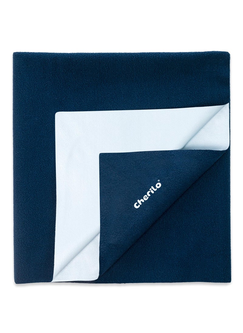 Cherilo Quick Dry Waterproof Protector Baby Dry Sheet Extra Large 140cm X 200cm Navy Blue