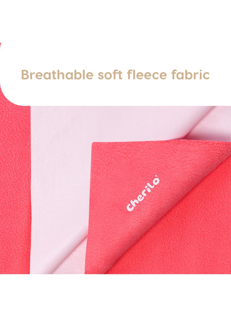Cherilo Quick Dry Waterproof Protector Baby Dry Sheet Extra Large 140cm X 200cm Salmon Rose