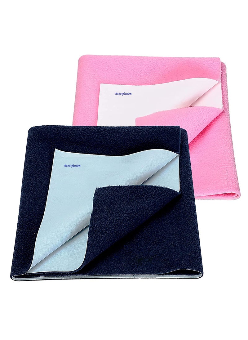 ATOOTFUSION Waterproof Quick Dry Sheet for Baby Baby Bed Protector Washable Mattress Protector Small 70 x 50cm XLarge 200cm x 140cm Pink Dark Blue