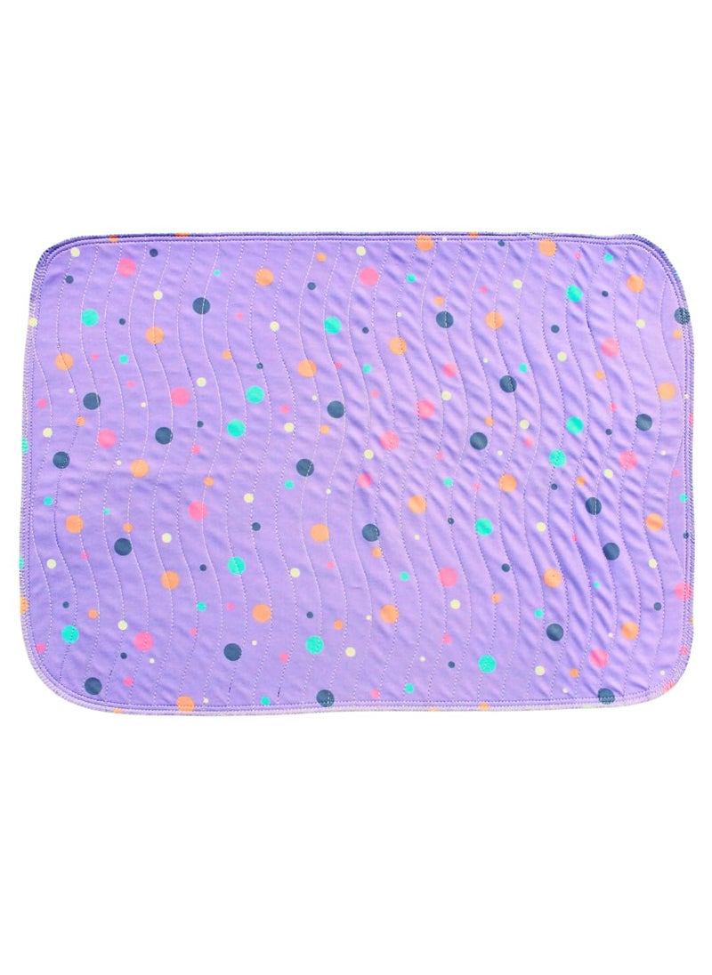Happy Matty Polyester Babys Extra Absorbent Quick Dry Sheet Waterproof Reusable Washable Colourful Soft Comfortable Best for Lint Free Fabrics Mattress Crib Protector Polkadots SizeLarge