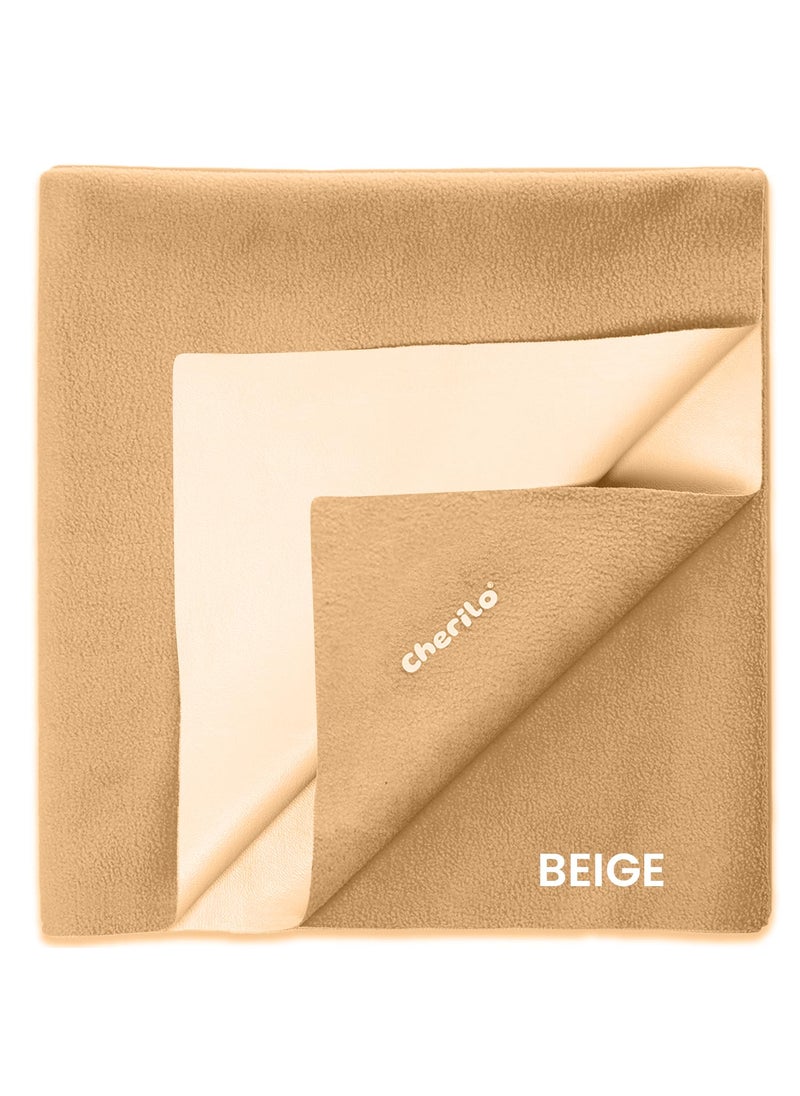 Cherilo Quick Dry Waterproof Protector Baby Dry Sheet Large 100cm X 140cm Beige