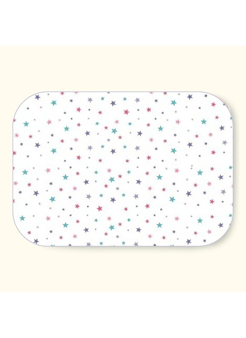 Happy Matty Babys Extra Absorbent Quick Dry Sheet Playmat Waterproof Reusable Washable Colourful Soft Comfortable Best for Gifting Lint Free Fabrics Mattress Crib Protector Large Star Large