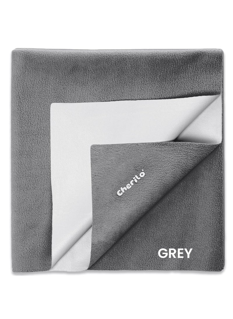 Cherilo Quick Dry Waterproof Protector Baby Dry Sheet Large 100cm X 140cm Grey