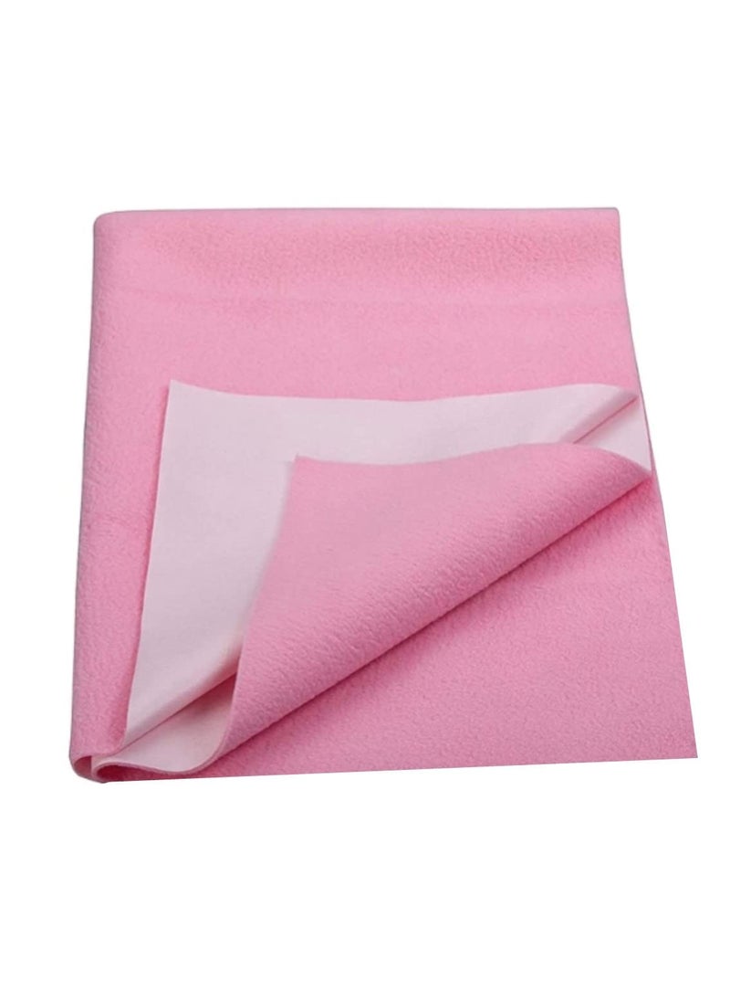 ATOOTFUSION Waterproof Quick Dry Sheet for Baby Baby Bed Protector Washable Mattress Protector XLarge 200cm x 140cm Pink