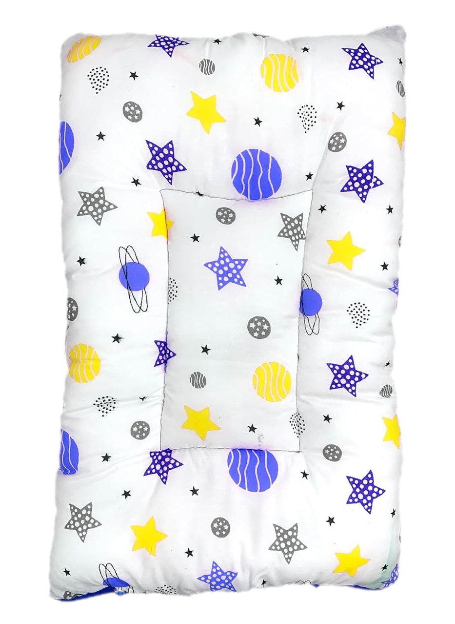 Kids Charm Planet Mega 3 in 1 Babys Cotton Bed Cum Carry Bed Printed Baby Sleeping BagBaby BedInfant Portable for Unisex Easily Portable Light Weight Carry for New Born 48 Months Old Blue