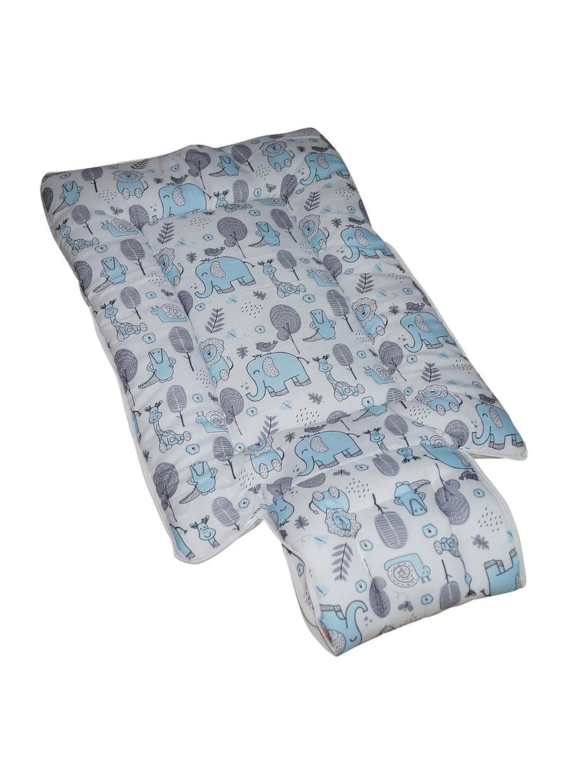 Oscar Home 3 in 1 Baby Sleeping Bag Carry Nest Cotton Bedding Set for Infants New Born Baby PortableTravel Skin Friendly 09 Months Blue Elephant