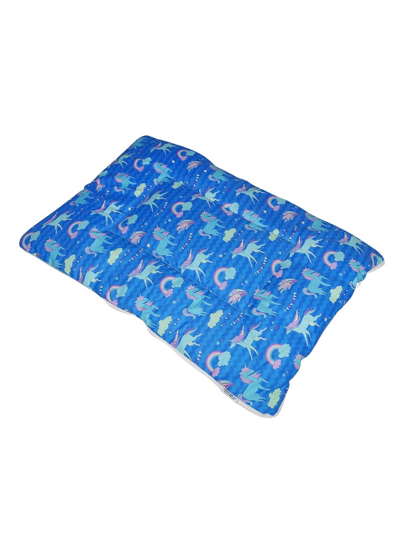 Oscar Home 3 in 1 Baby Sleeping Bag Carry Nest Cotton Bedding Set for Infants New Born Baby PortableTravel Skin Friendly Blue Unicorn