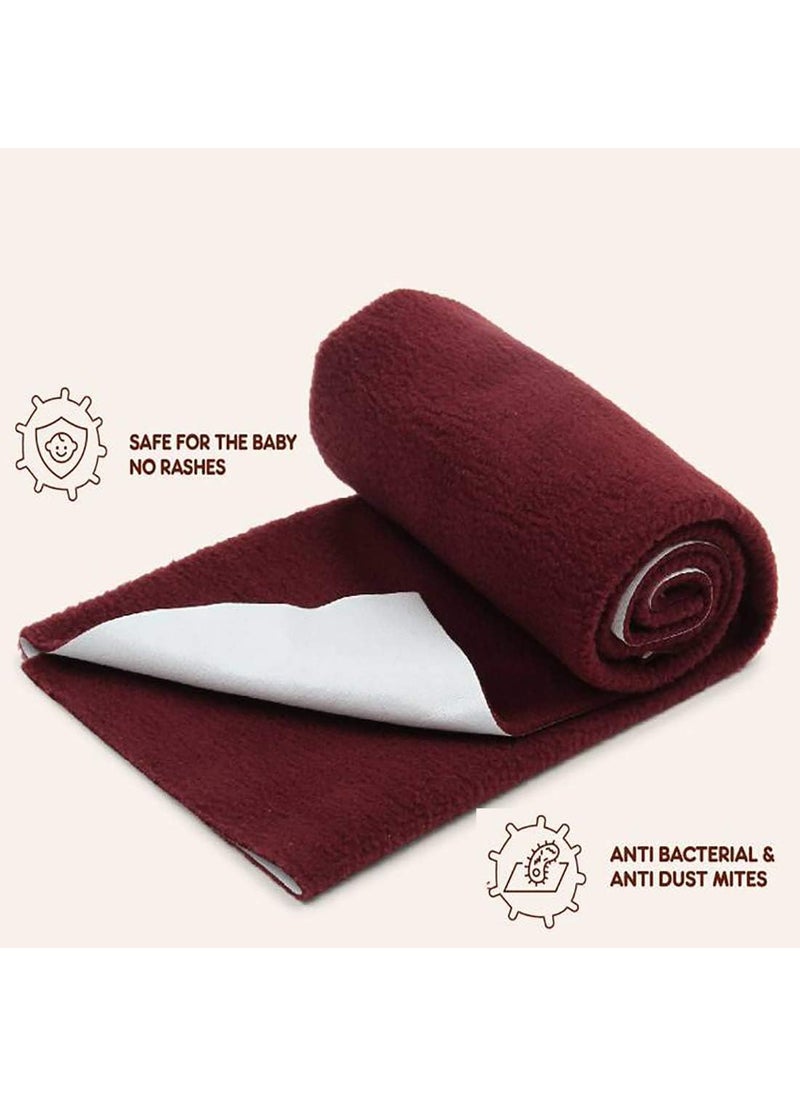 Edenwald Waterproof Quick Dry Sheet for Baby Double Bed Dry Sheets Waterproof Marron_XLarge 200cm x 140cm