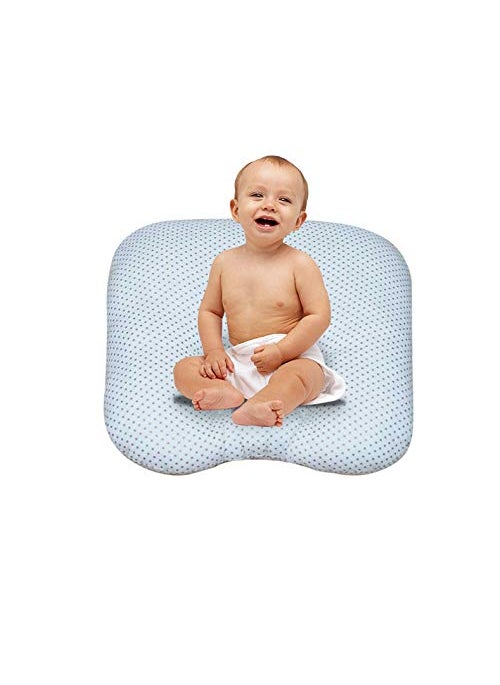 Oscar Home Newborn Babys Cotton Fabric Helen Sandy Lounger Blue