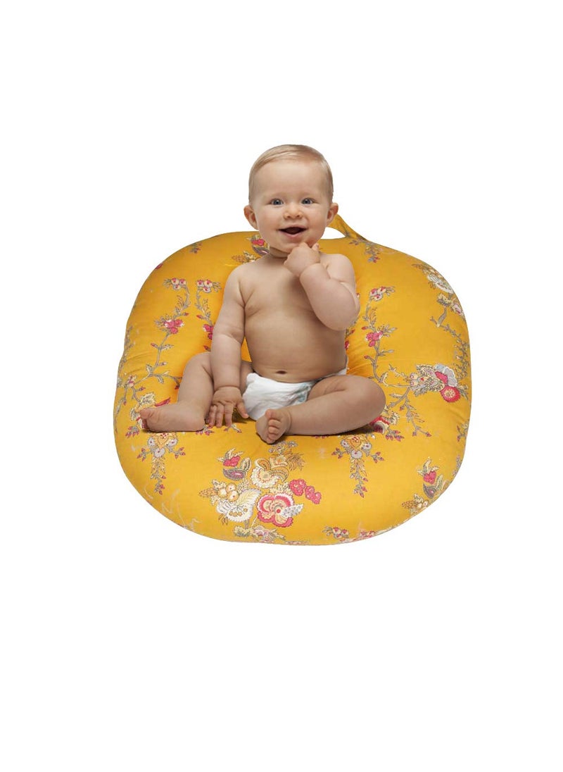 Oscar Home Newborn Babys Cotton Fabric Helen Sandy Lounger Blue