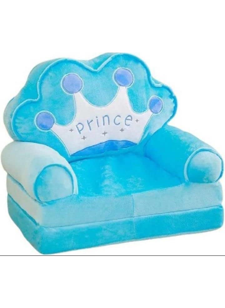 ALCITIC HOME Kids Prince Print Sofa Cum Bed Soft and Rocking Chair Baby Supporting Seat with Comfortable Foam Cushioning for Kids 0 to 12 Months Pack of 1