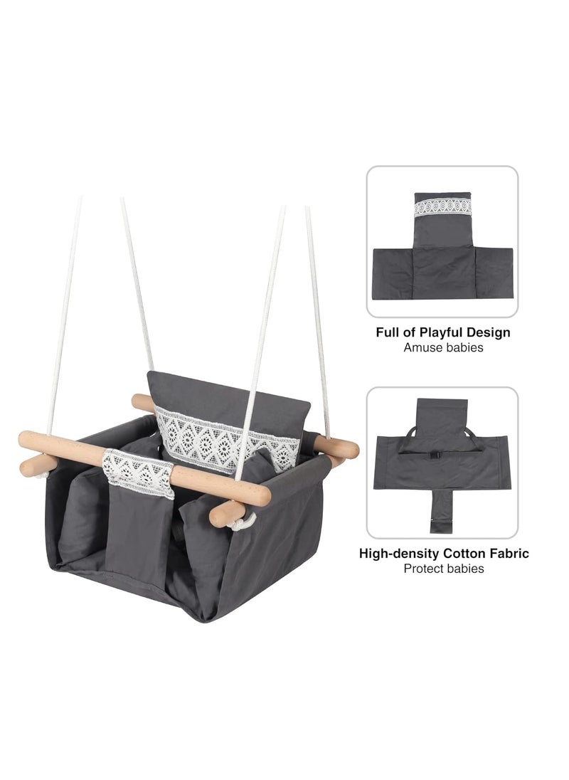 BLURISM Toddler Swing Seat Swing Hammock Toy Hanging Swing for Indoor and Outdoor Backyard Kids Infants Toddlers Jhula for Baby Baby Swing Hanging Outdoor
