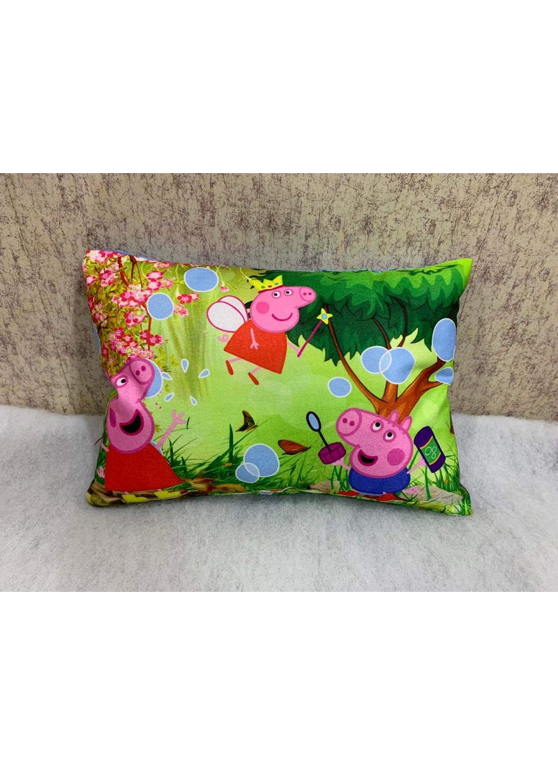NISHOMES Velvet Shinchan Digital Print Baby Pillow 12 x 18 inch Pack of 2