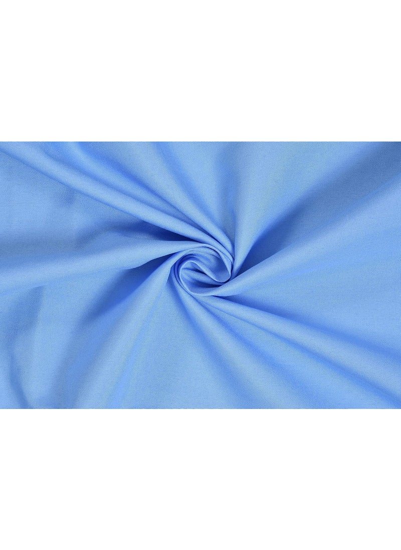 Shri Anand Creations Ultra Super Soft and Ultra Fine Fabric Miocrofiber Bedding Set Solid Plain Double Queen Size Bedsheet with 2 PillowSky Blue