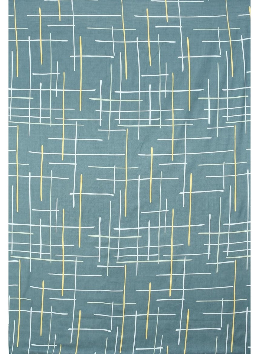 CHHILAKIYA Diwan Set Covers Cotton 8 Pieces Pure Cotton Designer Printed Standard Diwan Set 1 Single Bedsheet 2 Bolster Covers 5 Cushion Covers Sea Green
