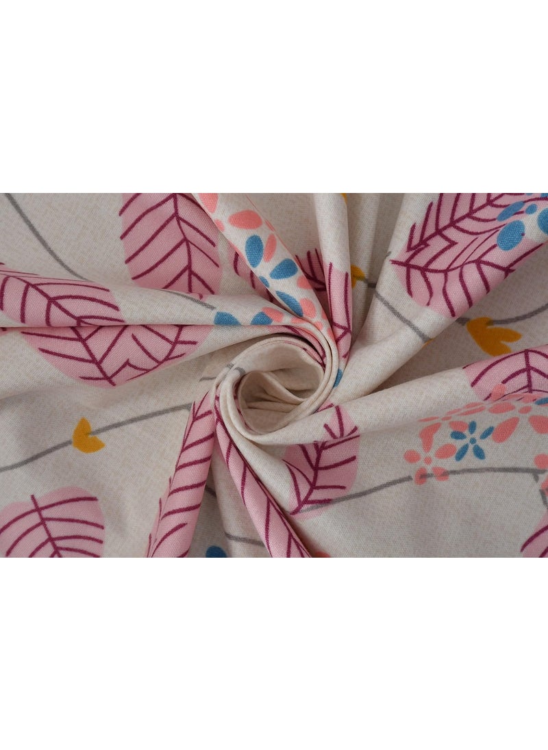 CHHILAKIYA Diwan Set Covers Cotton 8 Pieces Pure Cotton Designer Printed Standard Diwan Set 1 Single Bedsheet60x90 Inch 2 Bolster Covers16x16 Inch 5 Cushion Covers16x32 Inch CreamPink