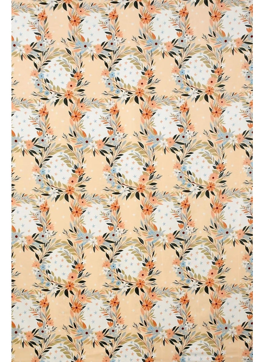 CHHILAKIYA Diwan Set Covers 8 Pieces100 Designer Printed Standard Diwan Set 1 Single Bedsheet60x90 Inch 2 Bolster Covers16x32Inch 5 Cushion Covers16x16 Inch CRAEM