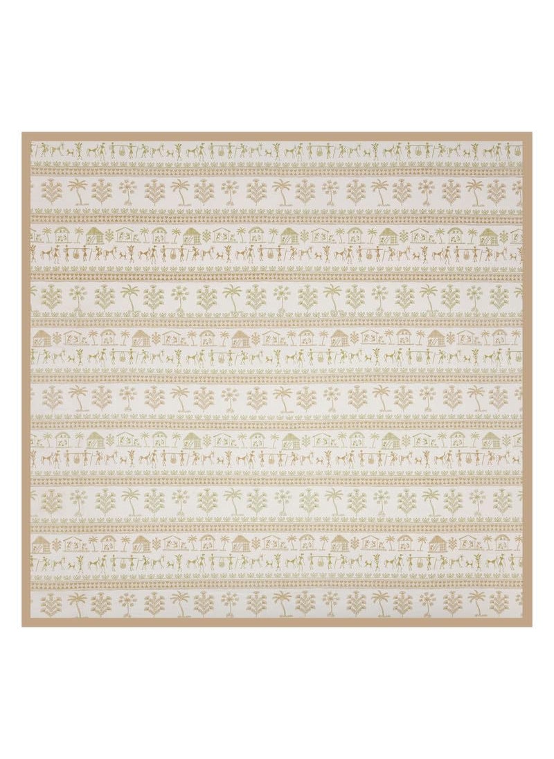 BRING FINE Pure Cotton Bedsheet 400 Thread Count Set of 3 JumboSuper King Size Alveera Vintage Brown