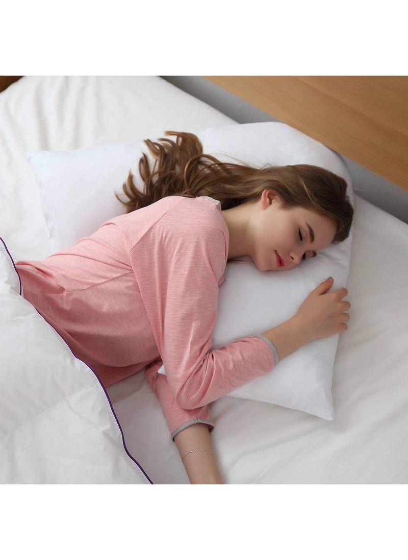 PumPum Orthopaedic V Shaped Support Pillow Includes Complimentary Cream Pillow Case Free Ideal for Nursing Maternity and PregnancyWhite