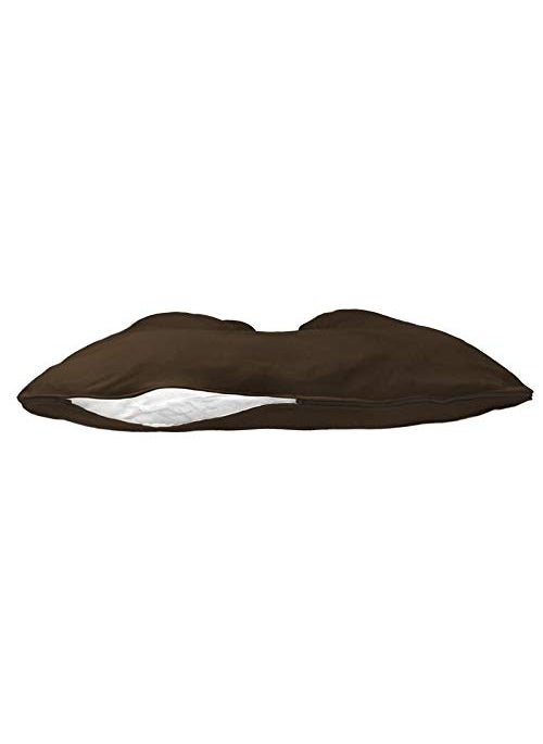 Jaipur Linen U Shaped Pregnancy Maternity Pillows with Cotton Zippered CoversBrown