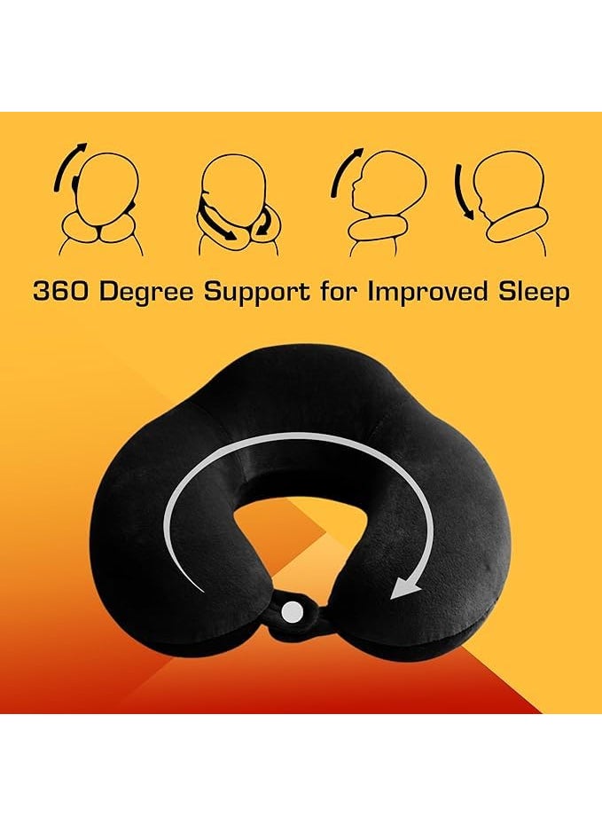 BigPlayer Travel Neck Pillow Essential Comfort Support for Pain Relief Relaxation in Cars Flights Perfect Travel Accessory Air Pillow Head Rest for Men