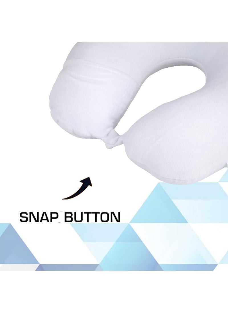 Ashtron Premium Memory Foam Neck Pillow Ergonomic Travel Cushion for Car Flight Train Pain Relief Sleep Support Essential Comfort Accessory