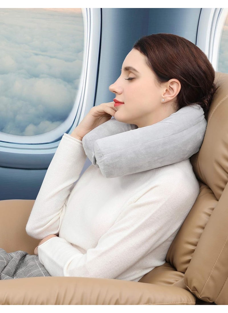 GOPAD Twist Neck Pillow for Neck Chin Lumbar and Leg Support Flexible Cylindrical Bolster Pillow Bendable Roll Pillow with Washable Soft Cover Bendable Adjustable 1 PcsGrey