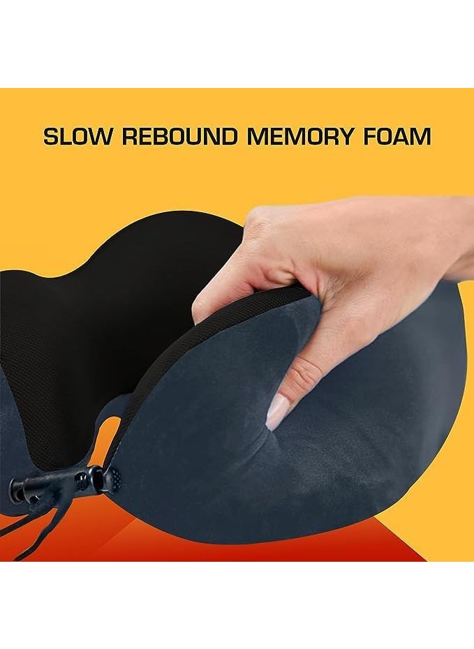 LOTA Memory Foam Neck Pillow Soft Lightweight Neck Rest for Travel Flight Car Comfort Essential Pillow for Pain Relief and Better Sleep