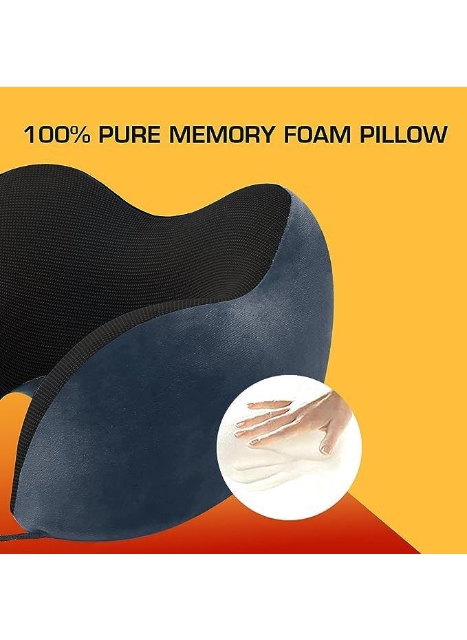 LOTA Memory Foam Neck Pillow Soft Lightweight Neck Rest for Travel Flight Car Comfort Essential Pillow for Pain Relief and Better Sleep