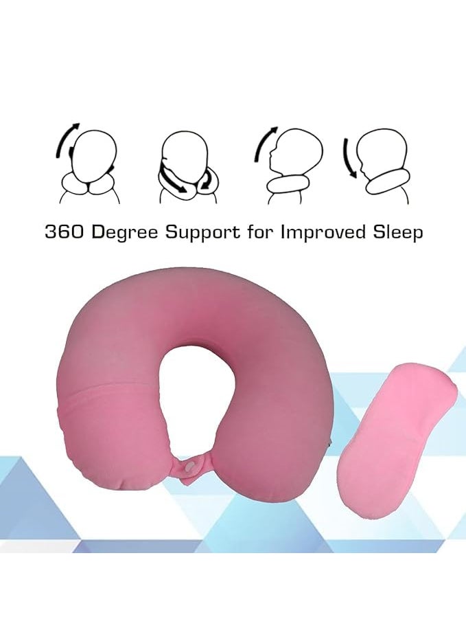 Breedlove Travel Neck Pillow and Eye Mask and Earphone Case Travel Essential Pain Relief Support for Car Air Cushions Pillows Pillow for Neck Pain Relief