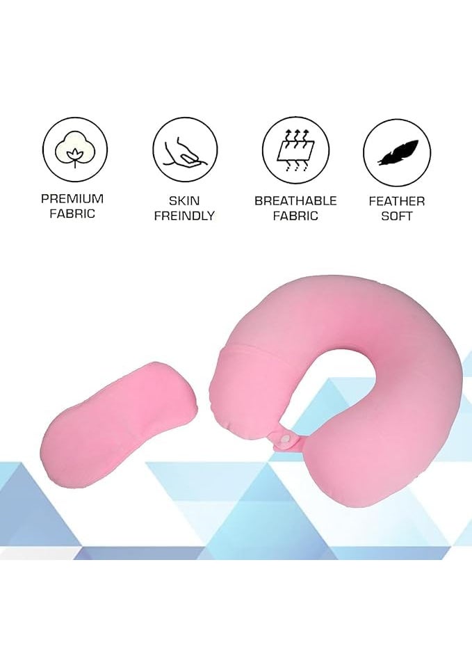 Breedlove Travel Neck Pillow and Eye Mask and Earphone Case Travel Essential Pain Relief Support for Car Air Cushions Pillows Pillow for Neck Pain Relief