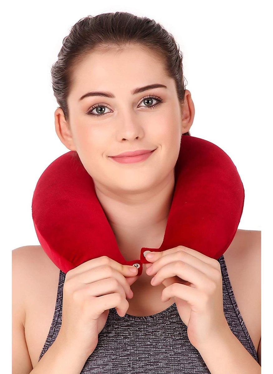 SE REHABILITATION MultiPurpose U Shape Neck Head Rest Travel Duffle Soft Memory Microbeads Foam Pillow