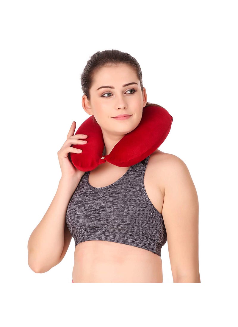 SE REHABILITATION MultiPurpose U Shape Neck Head Rest Travel Duffle Soft Memory Microbeads Foam Pillow