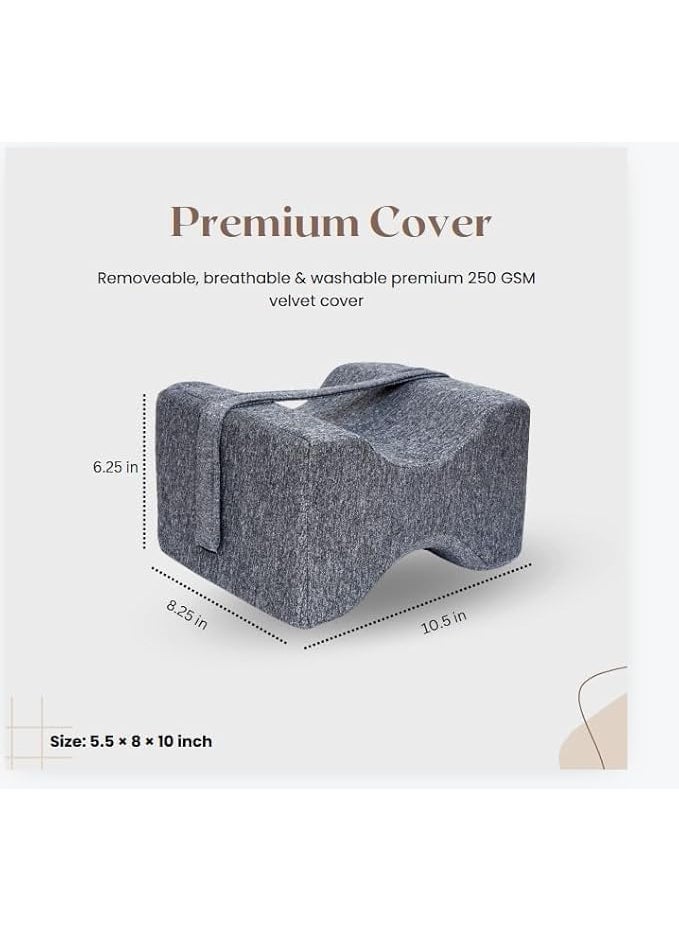 MASHUR FAB Your Comfort Partner Knee Pillow Knock Knee Pillow for Sleeping Memory Foam Leg Pillow Wedge Cushion for Side Sleeper Sciatica Pregnancy Leg Pillow 4