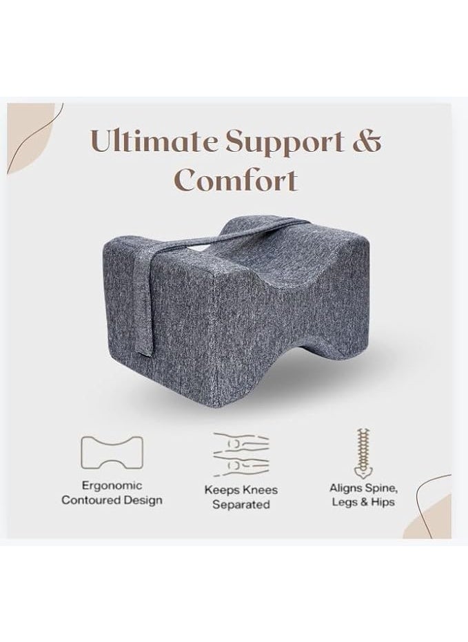 MASHUR FAB Your Comfort Partner Knee Pillow Knock Knee Pillow for Sleeping Memory Foam Leg Pillow Wedge Cushion for Side Sleeper Sciatica Pregnancy Leg Pillow 4