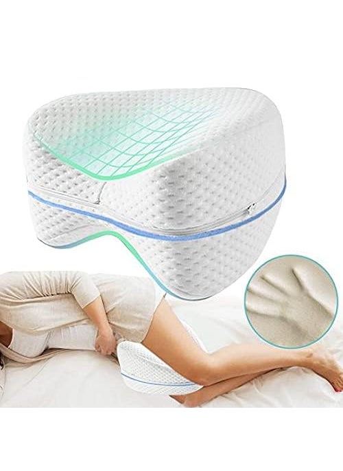 HMV MALL Leg Pillow Knee Wedge Pillow for Sleeping Sciatica Back Hip Joint Pain Relief Contour Thigh Pillow Leg Pad Support Cushion