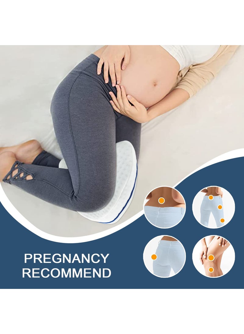 DIKSUL Knee Pillow for Side Sleep Designed for Back Pain Sciatic Nerve Pain Relief Leg Pain Pregnancy Hip and Joint Pain Memory Foam Leg Pillow Knee Support with Washable Cover