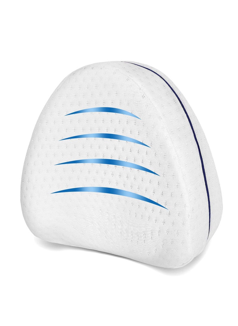 DIKSUL Knee Pillow for Side Sleep Designed for Back Pain Sciatic Nerve Pain Relief Leg Pain Pregnancy Hip and Joint Pain Memory Foam Leg Pillow Knee Support with Washable Cover