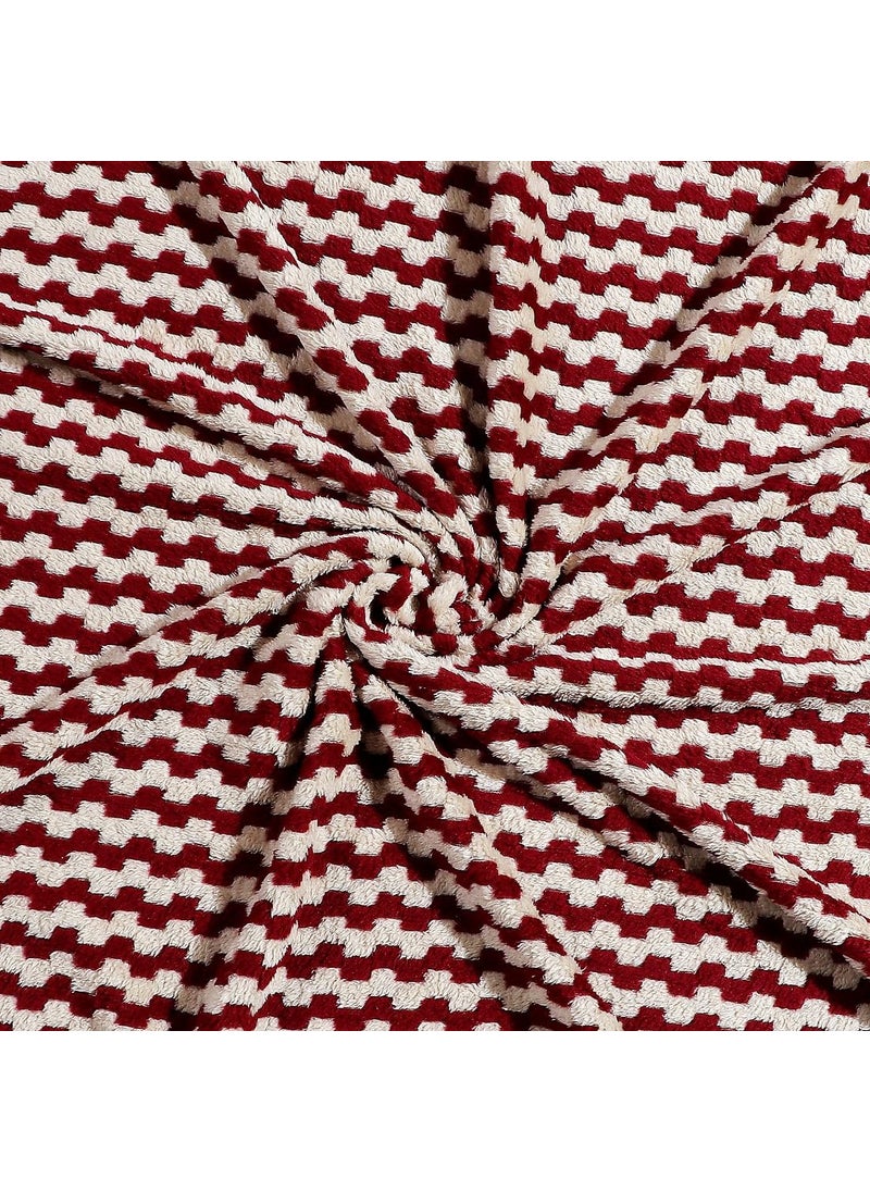 RD TREND Presents Luxurious 300 GSM FlannelWarm Velvet Double BlanketTopsheet Size90X100 Inch Colour Maroon
