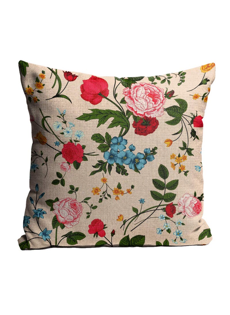 sleep natures Jute Fabric Printed Decorative ThrowPillow Covers Cushion Covers for Living Room Bed Room SofaChairs PackSet of 2 Multicolour Size 24 x 24 Inches