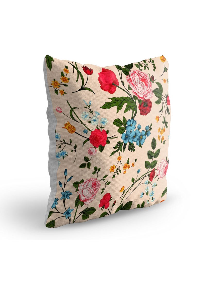 sleep natures Jute Fabric Printed Decorative ThrowPillow Covers Cushion Covers for Living Room Bed Room SofaChairs PackSet of 2 Multicolour Size 24 x 24 Inches