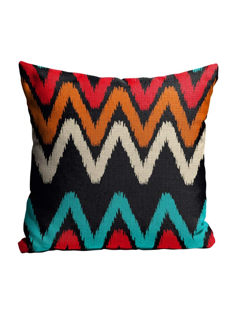 Sleep Natures Jute Fabric Printed ThrowPillow Covers for LivingBed Room Set of 5 Multi Colour 24 X 24 Inch
