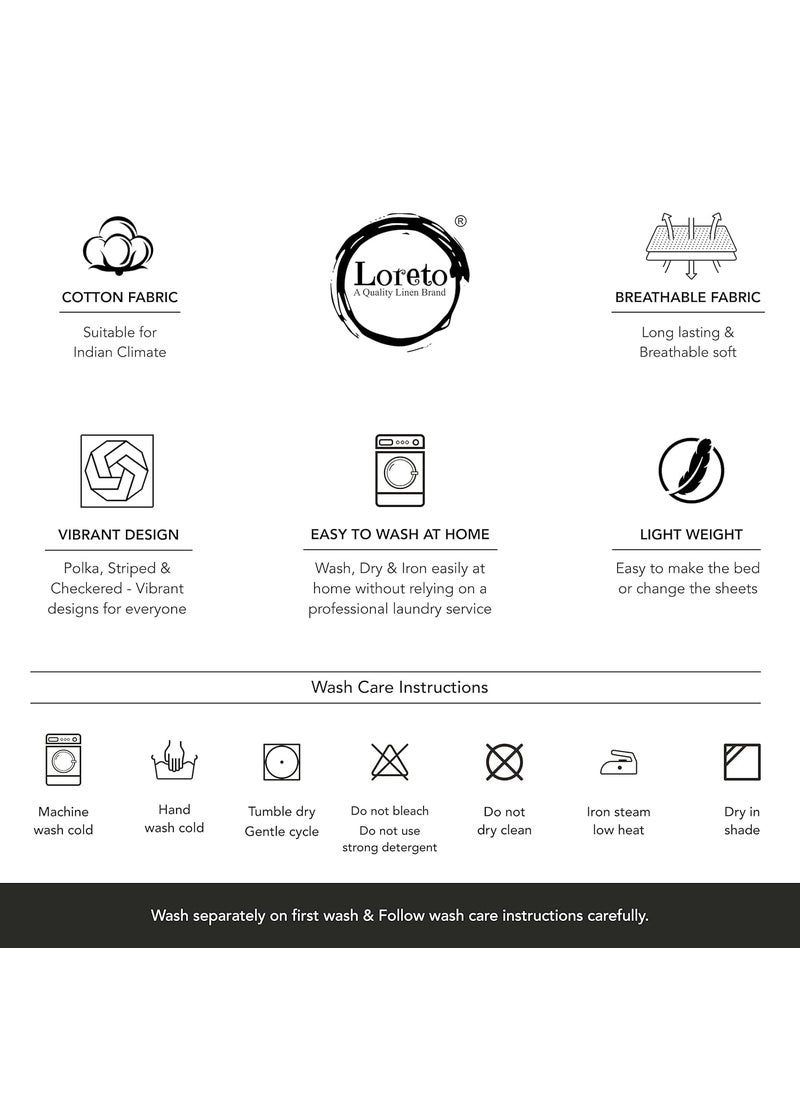 LORETO A QUALITY LINEN BRAND Pure Cotton Soft And Smooth Bed Sheet Single Bed For Every Day UseAnimal Prints 2 BedsheetSet Of 2 Pcs137 X 213 Cms144 TCMulticolor