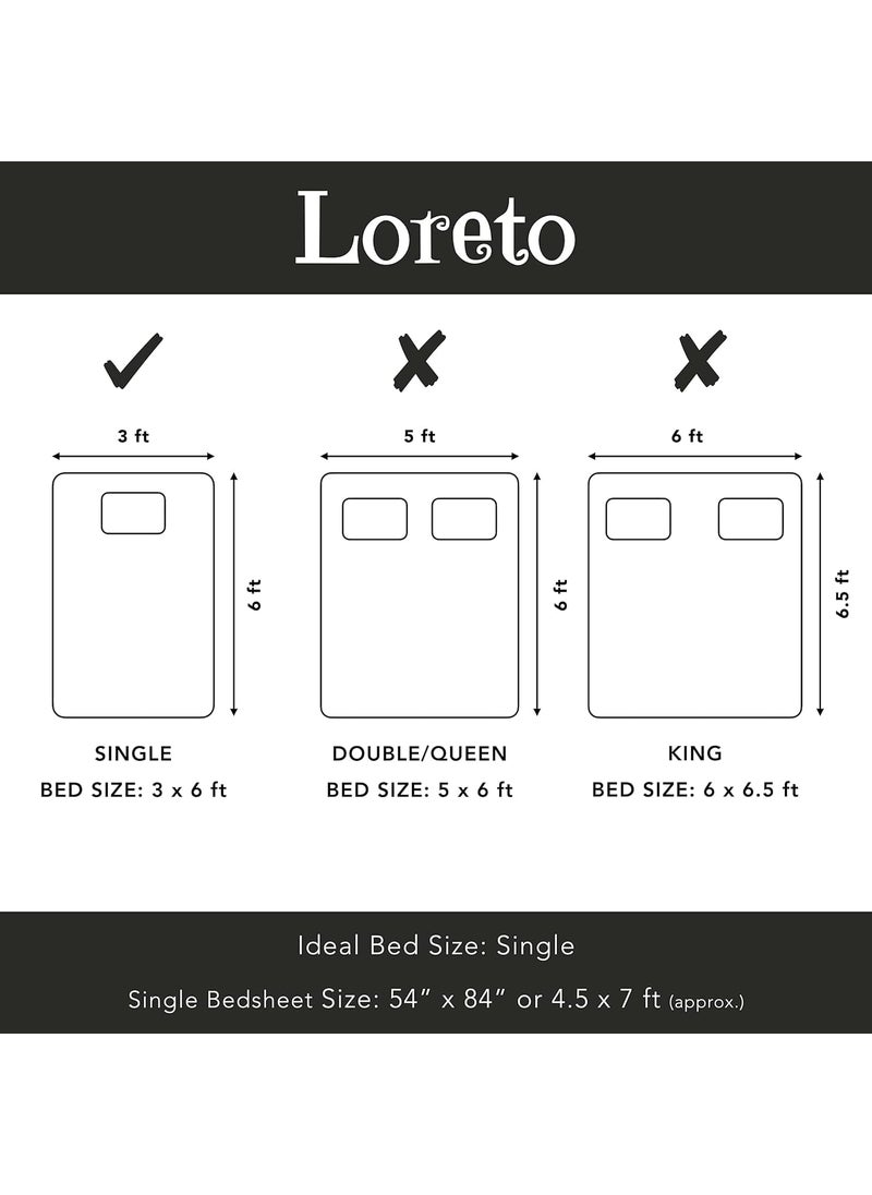 LORETO A QUALITY LINEN BRAND Pure Cotton Soft And Smooth Bed Sheet Single Bed For Every Day UseAnimal Prints 2 BedsheetSet Of 2 Pcs137 X 213 Cms144 TCMulticolor