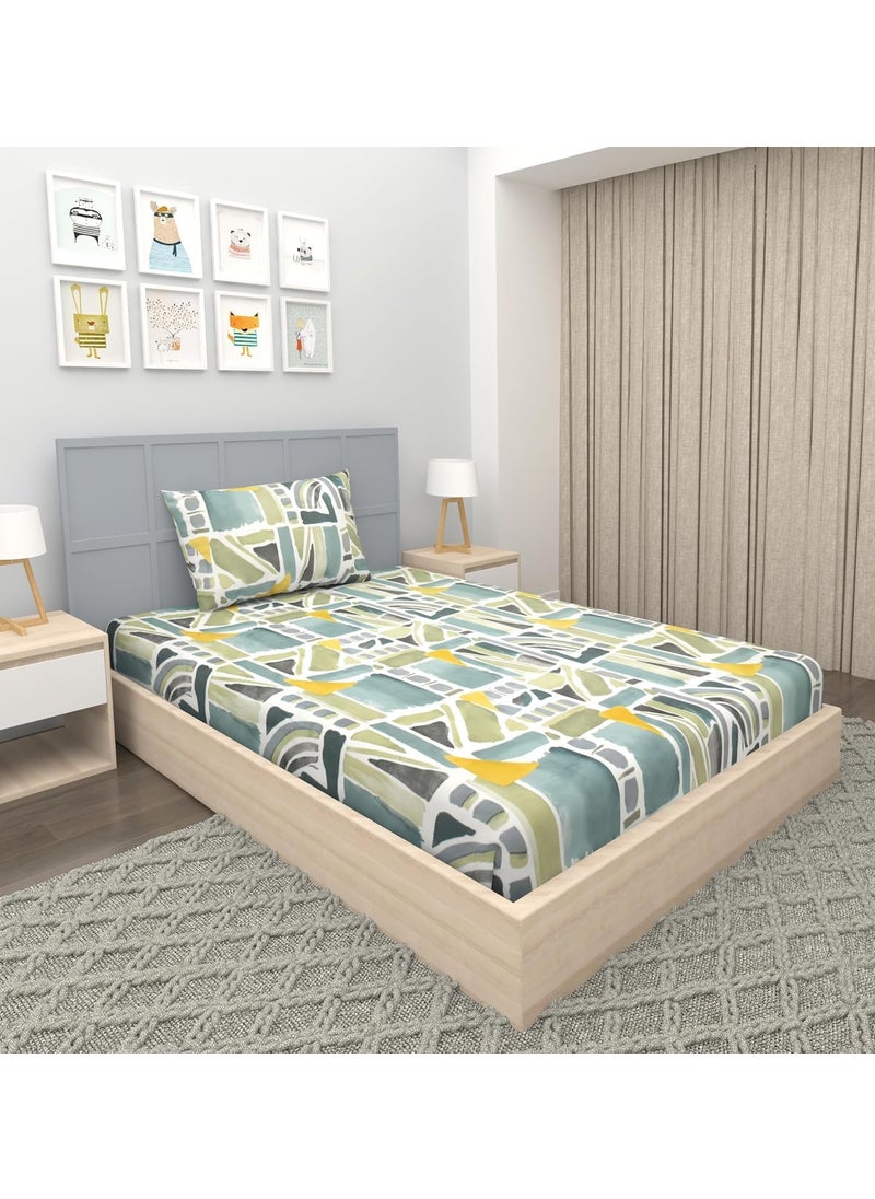 COZY FURNISH Super Soft Brushed Microfiber Cotton Single Bedsheet with 1 Pillow CoverBedsheet 60X90Inches Pillow Cover 17X27Inches Bedsheet for Single Bed