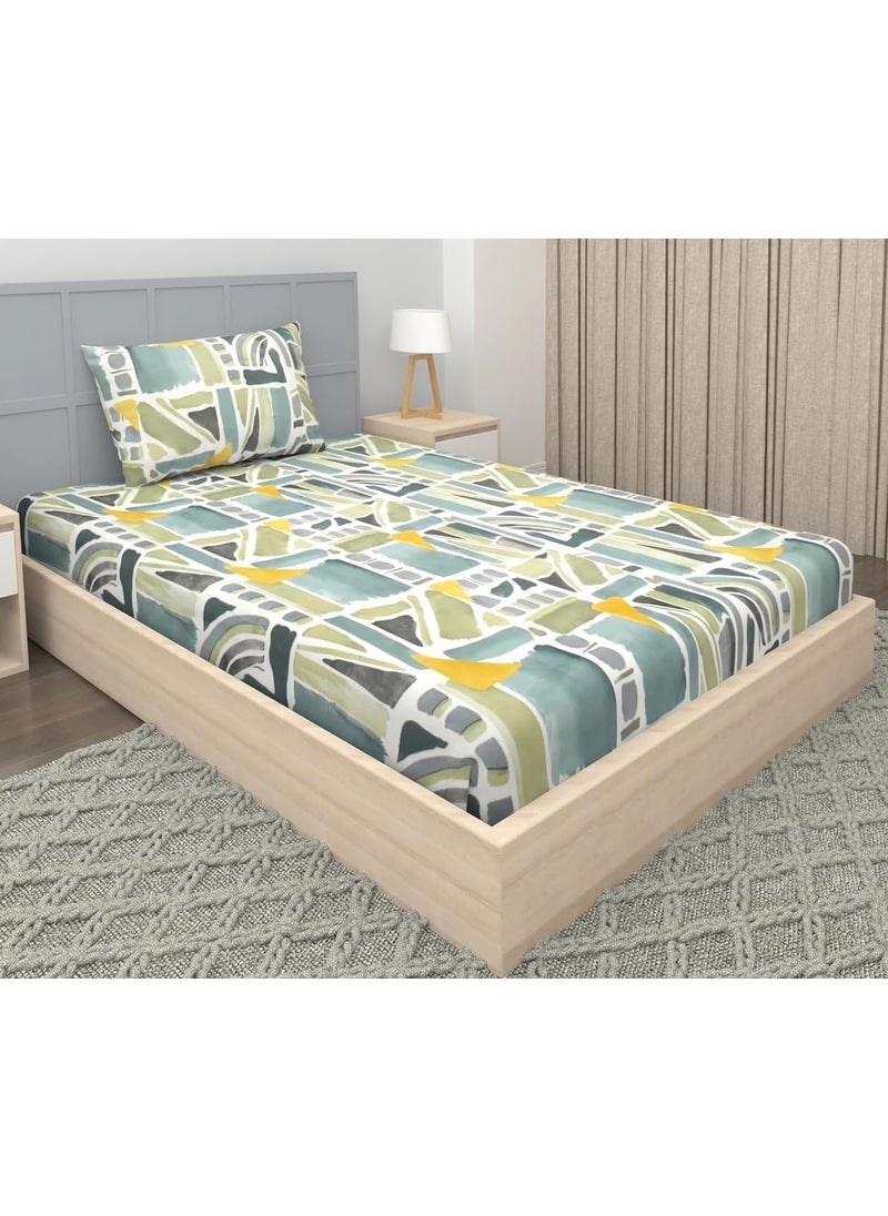 COZY FURNISH Super Soft Brushed Microfiber Cotton Single Bedsheet with 1 Pillow CoverBedsheet 60X90Inches Pillow Cover 17X27Inches Bedsheet for Single Bed