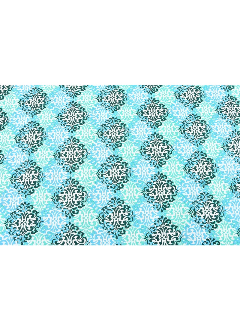 EasyGoods 240 TC Cotton Bedsheet for Double Bed Floral BlueEthnic24 Bedsheet King Size Bed CottonKing Size BedsheetDouble Bedsheet with 2 Pillow Covers 90x108 InchHandcrafted Bed Sheets