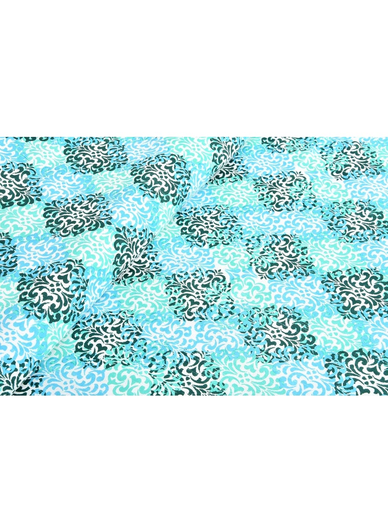 EasyGoods 240 TC Cotton Bedsheet for Double Bed Floral BlueEthnic24 Bedsheet King Size Bed CottonKing Size BedsheetDouble Bedsheet with 2 Pillow Covers 90x108 InchHandcrafted Bed Sheets