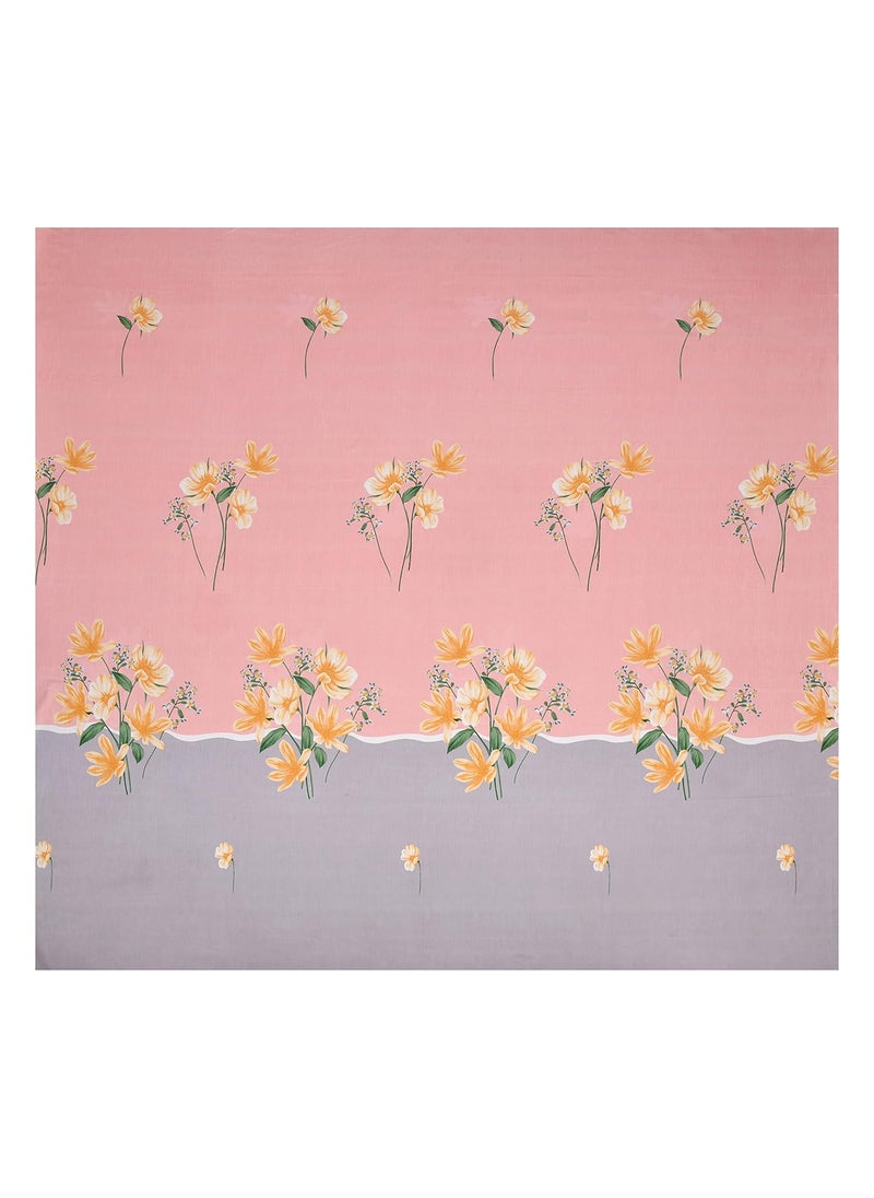 EasyGoods Super Soft Twilight Floral Bedsheet Bedsheet for Double Bed King Size Double Bedsheet with 2 Pillow Covers Premium Printed Flat Bed Sheet 106x107 inchPink